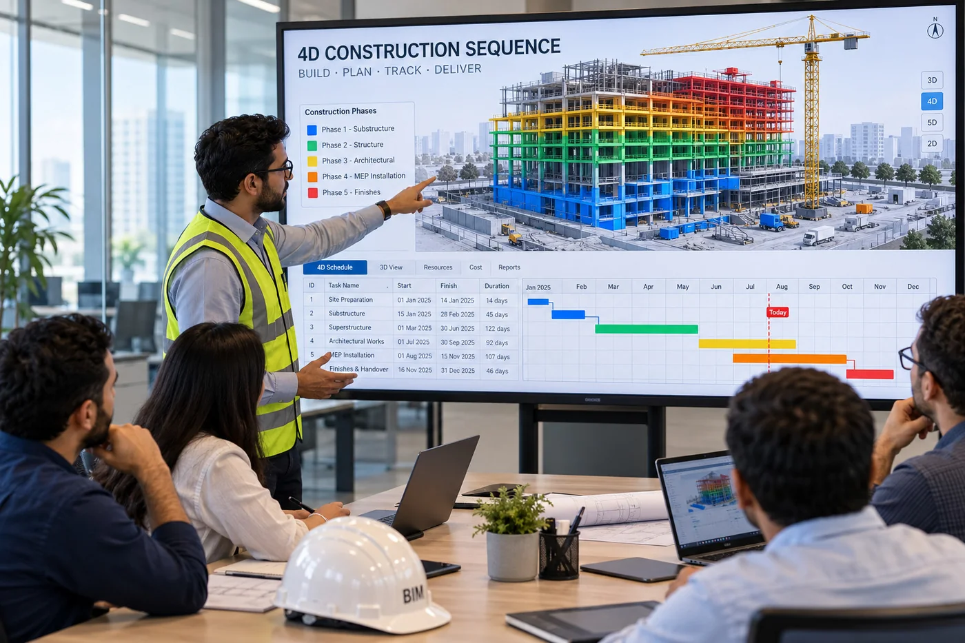 4D & 5D Construction Simulation